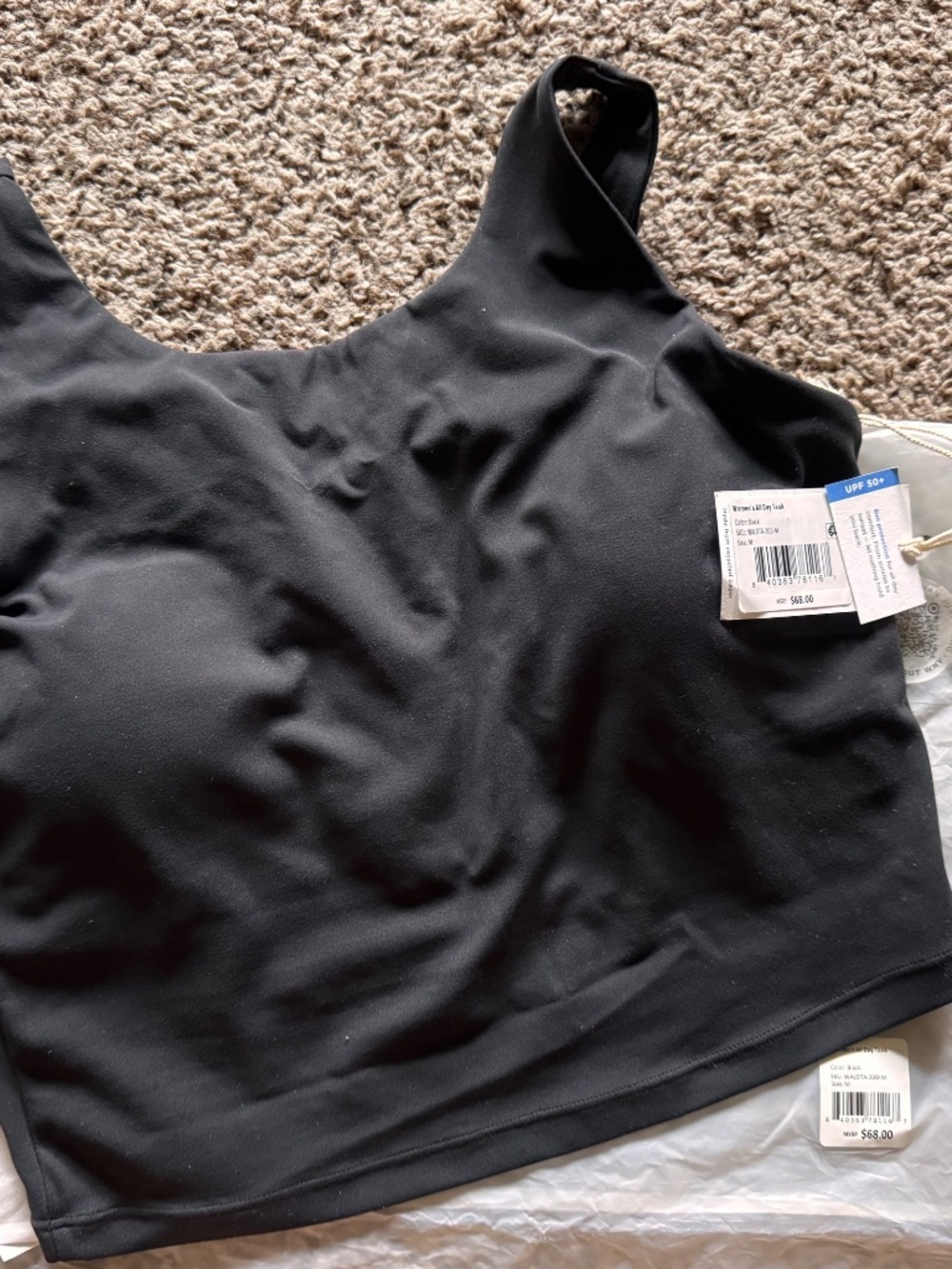 NWT FreeFly Women's All Day Tank, Black, Medium